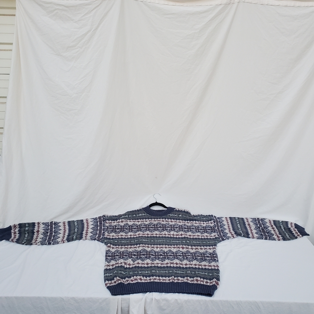 Mens sweater, Himalaya Outfitters, 3 xlt , Dark and medium Green, Brown, rust .